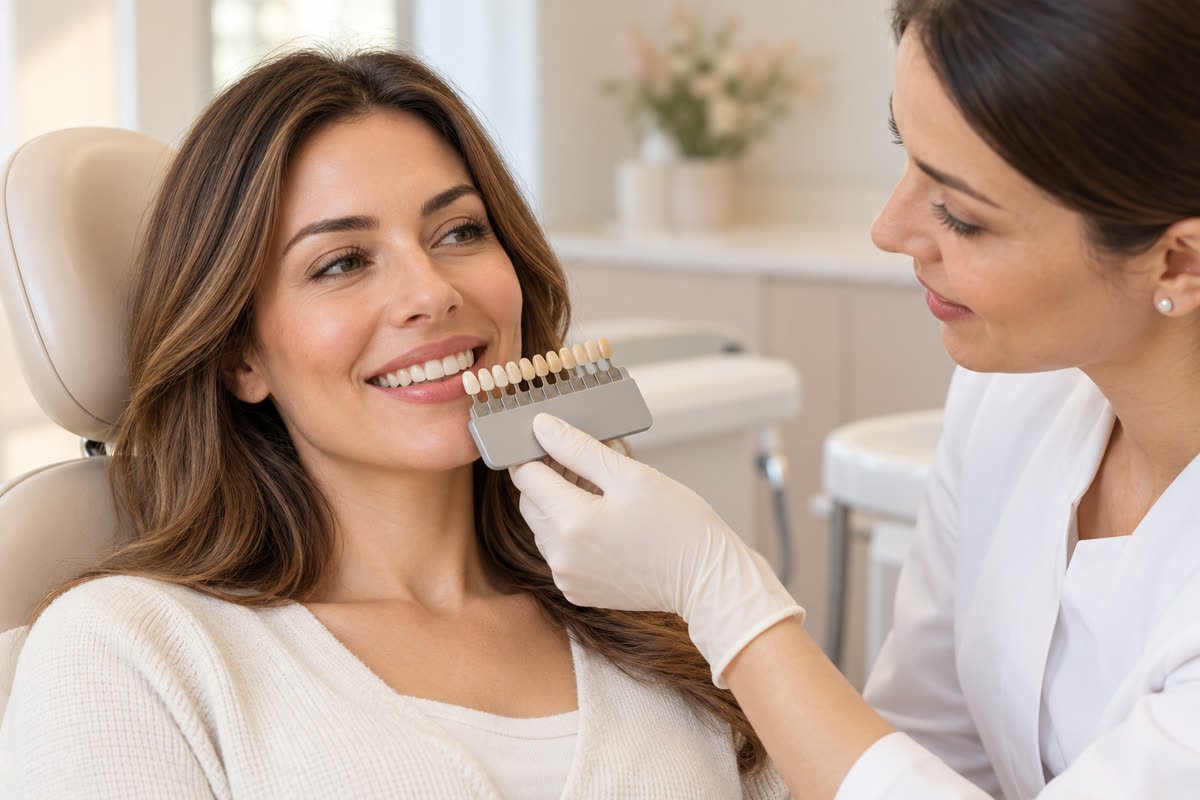 Imagem ilustrativa de planejamento de lentes de contato dental